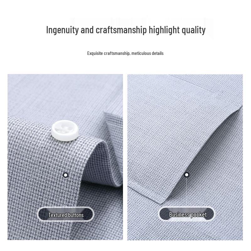 Luomon Men's Long-Staple Cotton Business Shirt