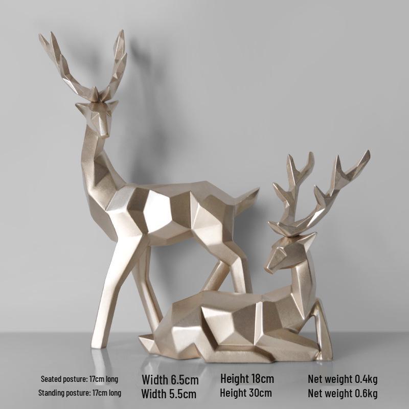 Deer Resin Crafts: Home Decoration Ornaments for TV Cabinets and Living Rooms