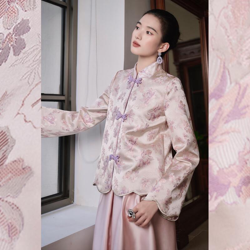 

JK&JS Женский элегантный жакет в новом китайском стиле с жаккардовым узором S