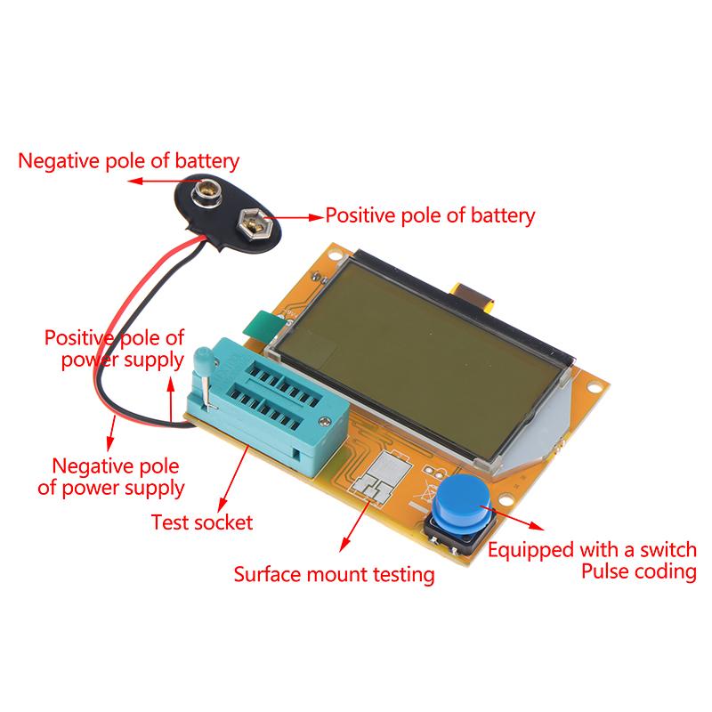 Lcr-T4 Multifunctional Transistor Tester Esr Instrument Transistor Tester Capacitor Resistor Diode Triode Thyristor Tester