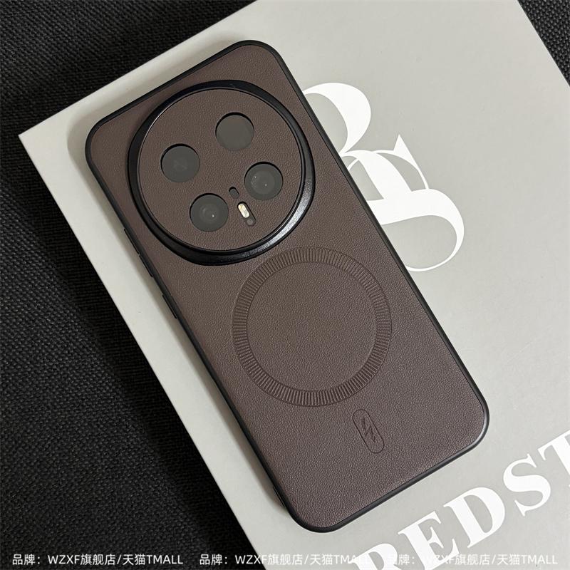 For Honor Magic 8 Pro Case Luxury PU Leather Skin For Magsafe Magnetic Protective Phone Cover For Magic8 Pro Shell Bumper Funda