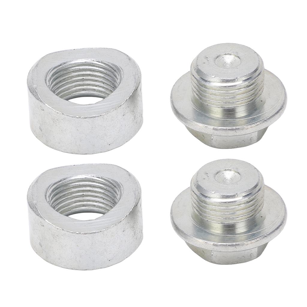1 Paar Sauerstoffsensor Schweißmuffe M18 x 1,5 mm Kerb-Montagemuffe mit verzinktem Stopfen für