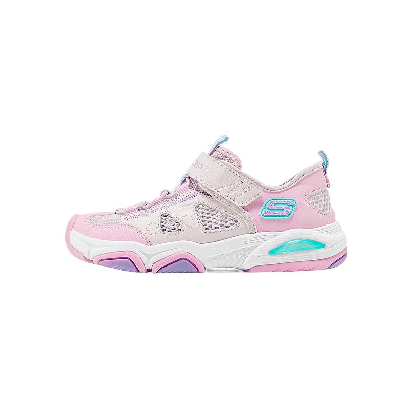 Skechers Girls Mesh Comfortable Fashion Versatile Simple Low-Top Kids Sandals Kids sandals Cherry-Pink 319202L-LPMT 28.5