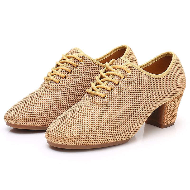 

Обувь для танцев с сеткой, обувь для латинской самбы, женская обувь для бальных танцев, современная обувь для танго, джаза 40 коричневый