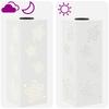 Solar LED Path Light 2 Pcs White Cold Rolled Steel