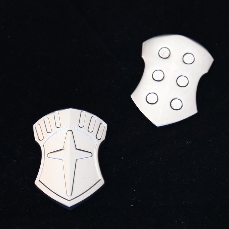 Shield Magnetic Push Card Mechanical Slider Pushing Plate Haptic Coin EDC Metal Relieve Stress Relief Toy Decompression Fidget