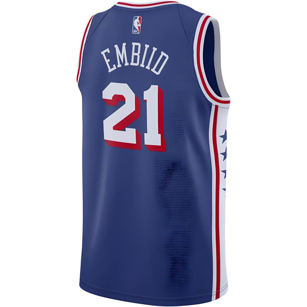 Nike V-Neck Sleeveless Basketball Jersey With Letter And Number Detail Men Tops Navy-Blue DX8620-401