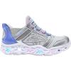 Skechers Girls Mesh Comfortable Versatile Slip-Resistant Durable Low-Top Casual Shoes Kids sneaker Silver Multicolor 303701L-SMLT
