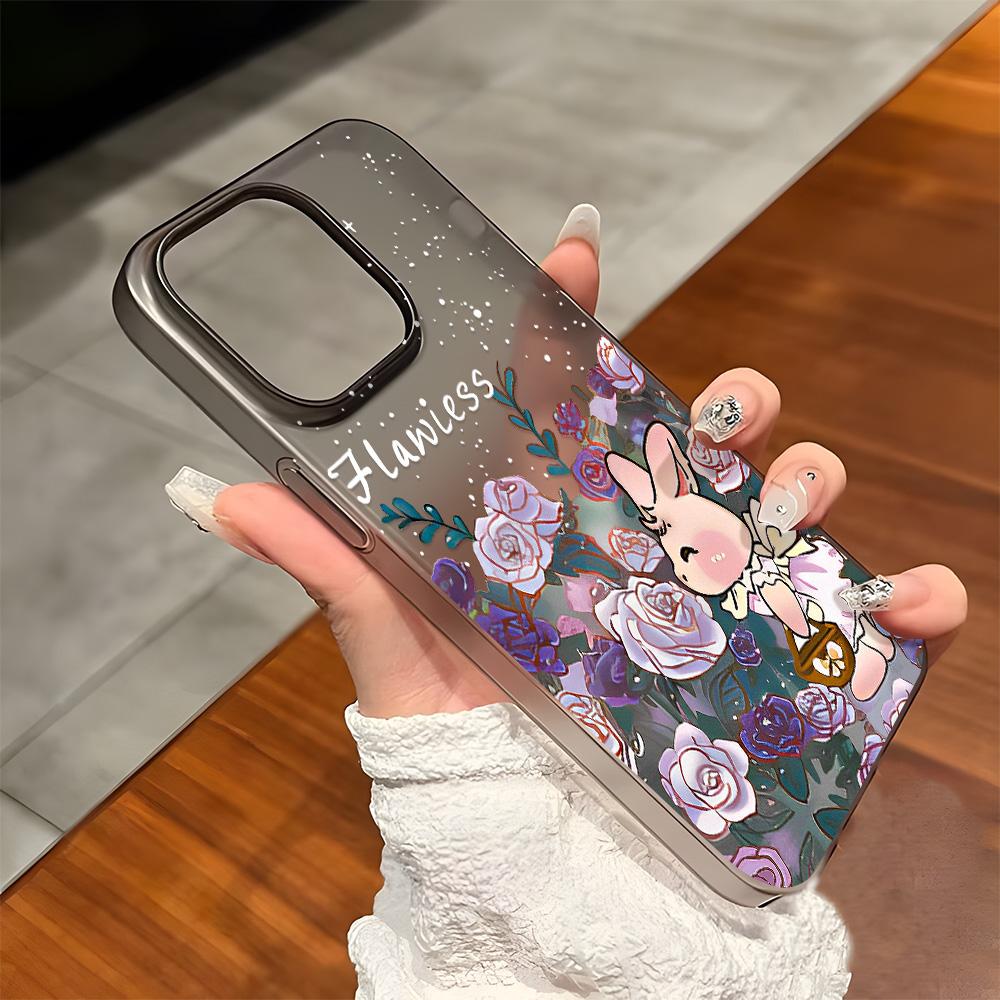 Mobile Phone Cases for iPhone 11 13 15 Pro Max 12 14 Pro Max Case iPhone 16 15 Plus 13 Pro 12 Mini 13 Mini Frosted Texture Painted Cartoon Flowers