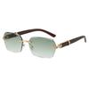 Manufacturer UV400 Female Sunglasses for Women Frameless Sun Glasses in Various Colors Transparent Blue Gray Tea