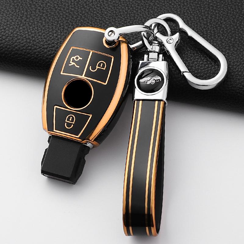 For Mercedes Benz A B C E Class Gls Gla Glk Glc Cls Cla Amg W204 W205 W212 W463 W176 Soft Tpu Car Key Case Protector Accessories