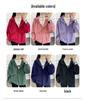 Women's Hooded Windbreaker: Stylish Petite Loose Fit Autumn Jacket for Outdoor Casual Wear