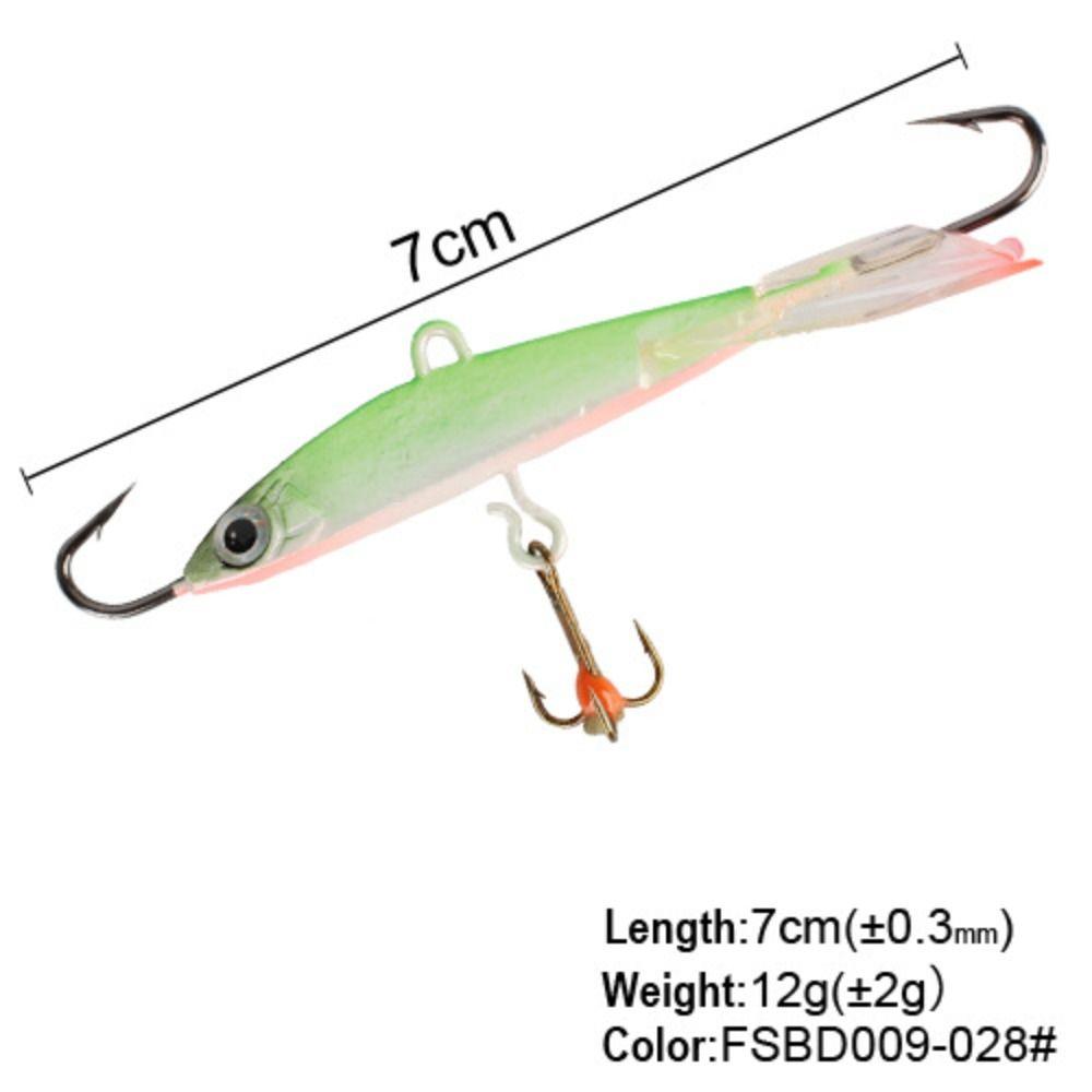 12g/7cm Spoon Metal Lures Artificial Lead Hard Hook 2024 Winter Ice Fishing Lure  Diamond