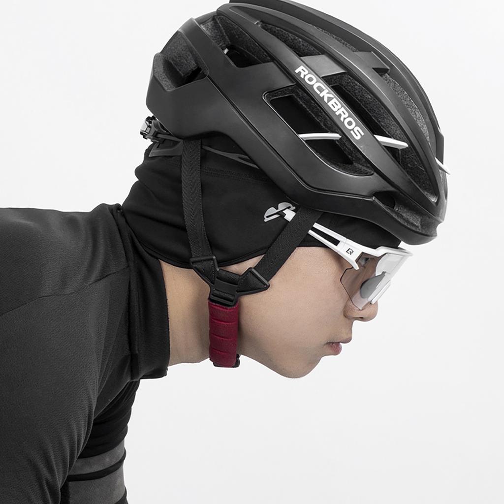 Czapka Rowerowa Zimowa Pod Kask Z Otworami Na Okulary - Szara