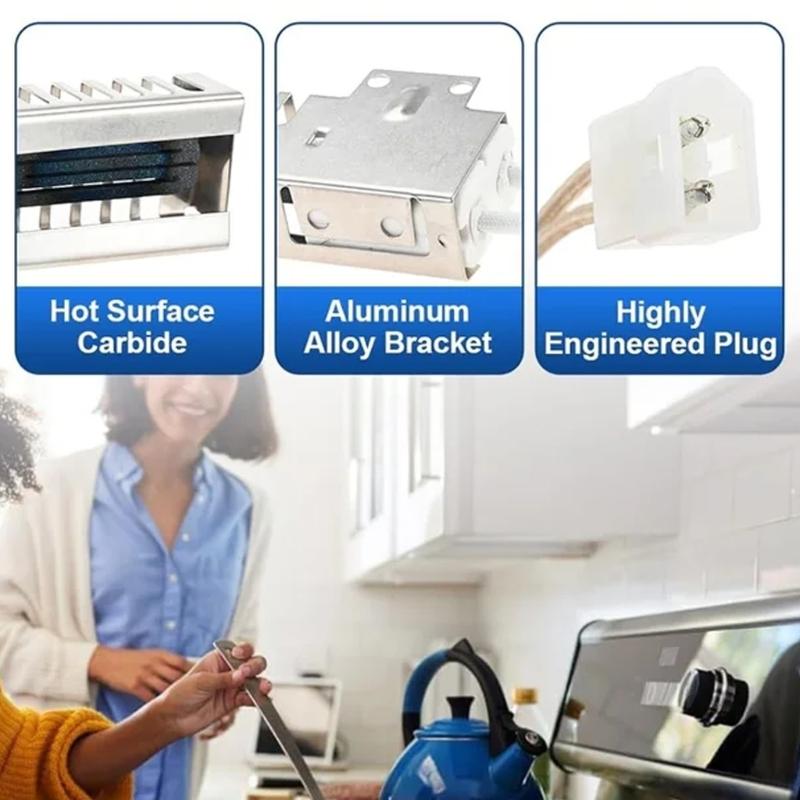 Efficient Gas Stove and Oven Igniter Replacement Igniter Set Metal Construction Suitable for Quick Reliable Lighting