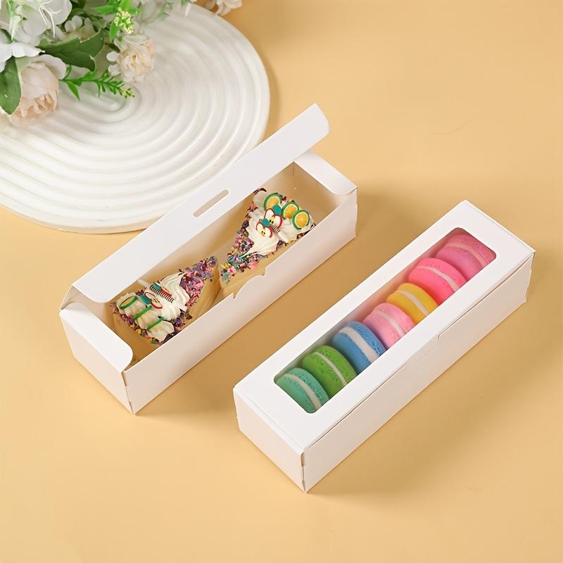 5/10 Peças Caixa de Papel Kraft para Macaron Bolo Biscoitos Embalagens para Bolos da Lua Caixas de Embalagem Casamento Aniversário Lembrancinhas Festival Pacote de Presente