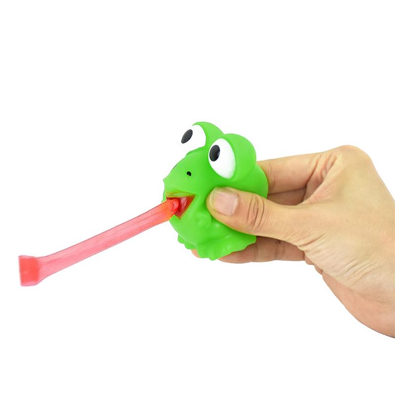 Pinch Frog Dinosaur Sticking Tongue Out Fidget Toys Kids Birthday Party Favors Children Back To School Gift Prize Pinata Filler