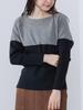 Knit Bicolor Full Needle Knit Pullover CHARCOAL GRAY ONE SIZE [Beams Heart] L/S Women's