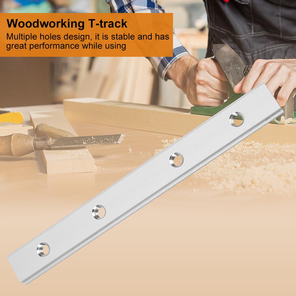 200mm Aluminum Alloy T Slot t track Miter Track Jig Fixture Woodworking Tool (M8)