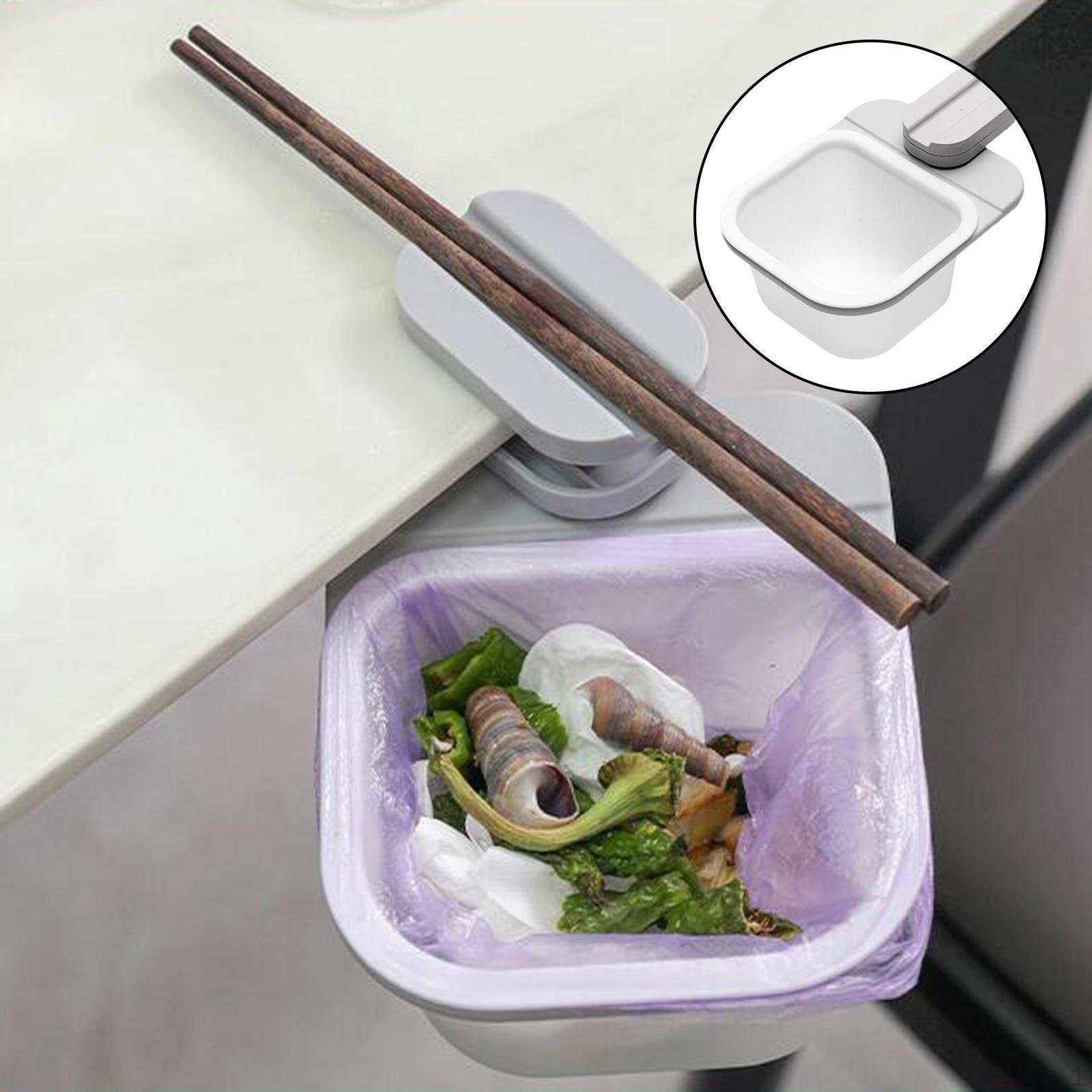 Компактное пластиковое мусорное ведро с поворотной крышкой для дома и офиса White gray