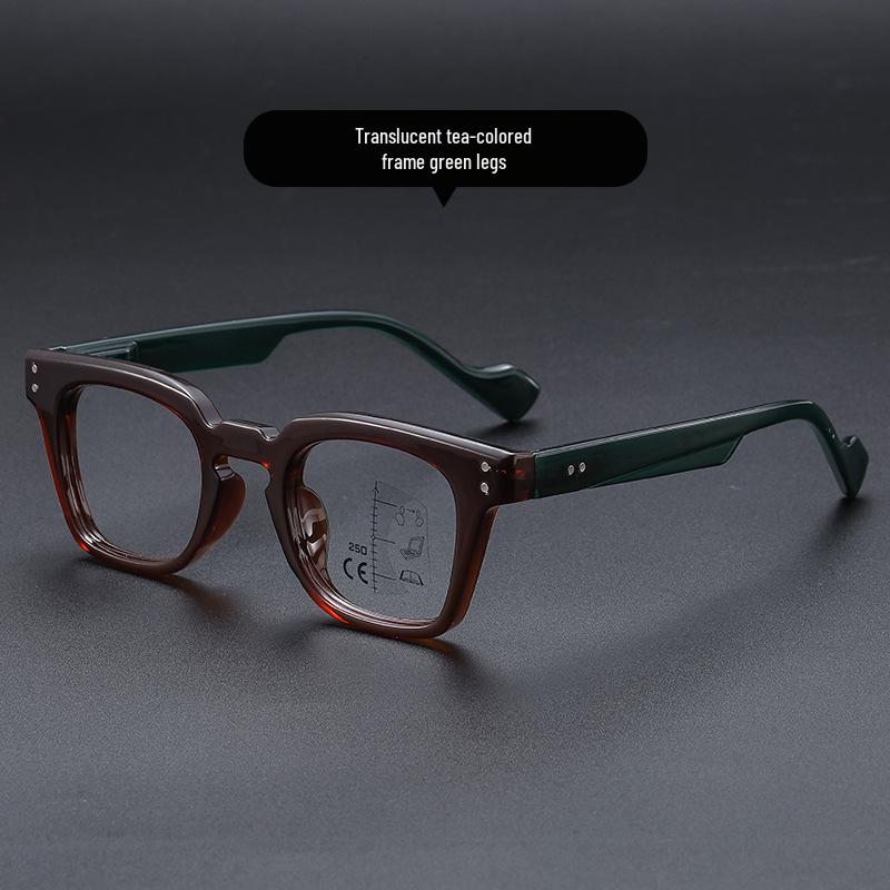 Unisex Japanese Multifocal Photochromic Blue Light Blocking Reading Glasses for Distance and Close-Up, Flat Lens, Senior-Friendly.