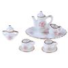 8Pcs 1/12 Dollhouse Miniature Dining Ware Porcelain Tea Set Dish Cups