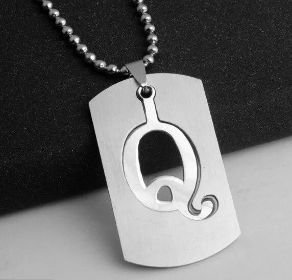 NOVÝ Creative DIY Dvoupatrový náhrdelník z nerezové oceli AZ Letters Double Deck Necklace Party Gift Šperky