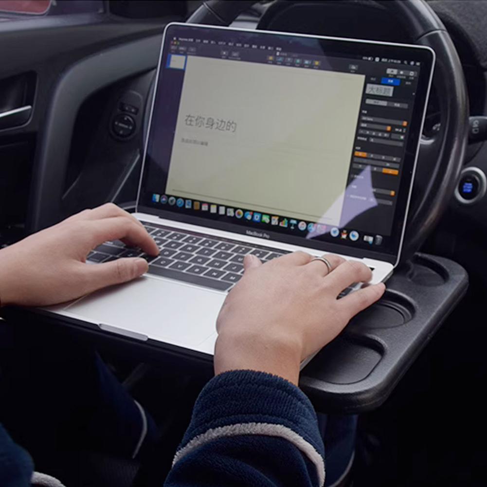 Portable Car Laptop Computer Desk Mount Stand Eat Work Car Steering Wheel Dining Table Bracket Drink Food Coffee Tray Board