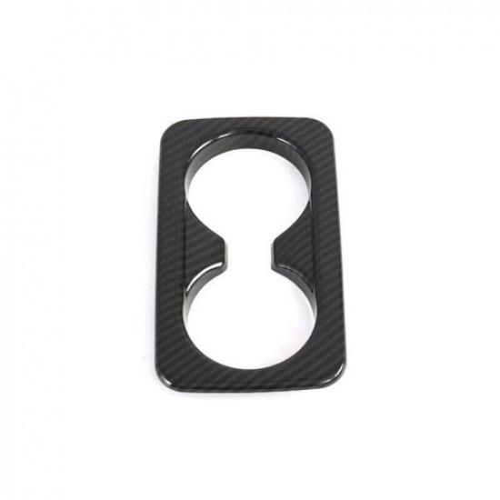 For Kia Seltos 2020-2023 Carbon Fiber Abs Rear Water Cup Holder Frame Cover Trim