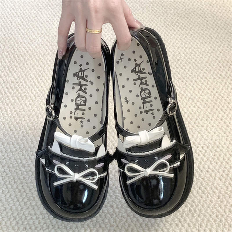 Japanese original sweet and cute lolita shoes women's flat-bottomed sailor suit Mary Jane single shoes jk uniform small leather shoes