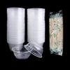 ZISIZ Disposable Thickened Plastic Lunch Box