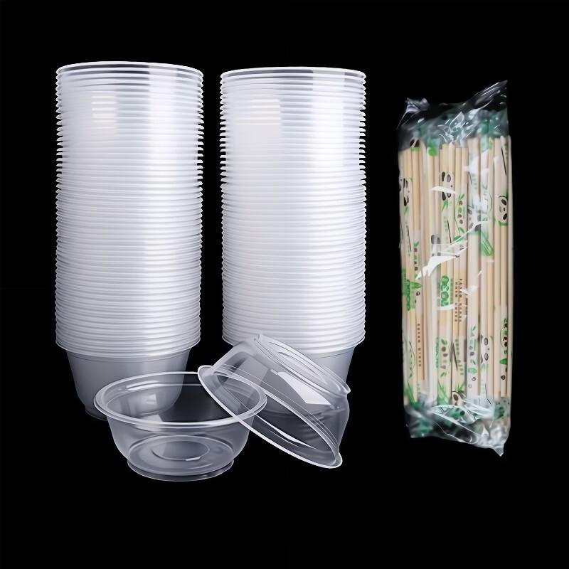 ZISIZ Disposable Thickened Plastic Lunch Box