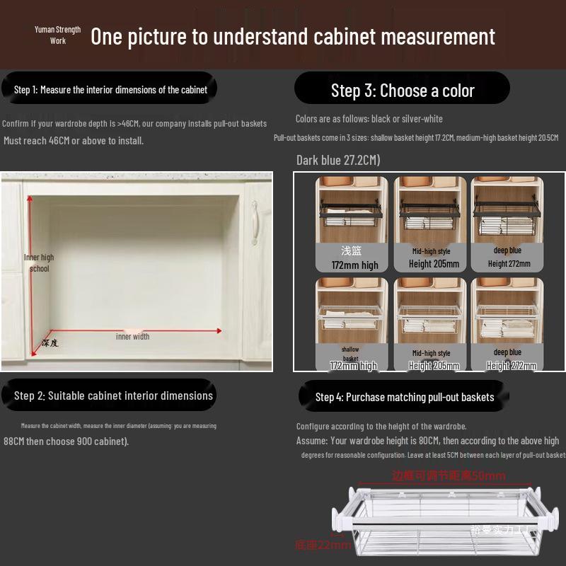 Étagère télescopique extensible pour rangement de pantalons dans une armoire