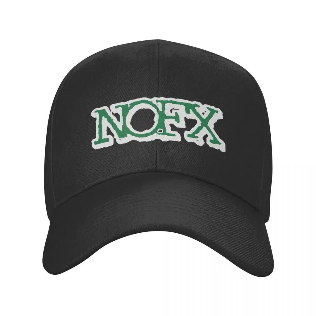 aNOFX No Fx Punk Rock Band Logo Music Baseball Cap Adult Hip-Hop Sun Caps Nofx Hats Adjustable Polyester Trucker Cap Spring Hats