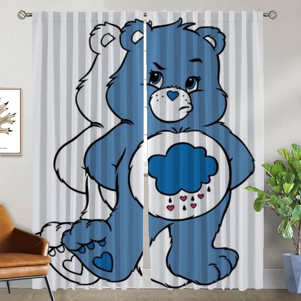 

Современные шторы для гостиной, 2 шт., шторы Care BearS для детской спальни, занавески на окна, абажуры для украшения Хэллоуина, перегородка W50xH70cmx2pcs-CL