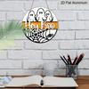 2D Flat, 1pc Round Aluminum Hanging Sign, Ghost Spider Web with "Hey Boo" Word Design, Suitable for Halloween & Christmas Wall Decor, Multi-Holiday