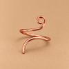 Reiner Kupfer-Spiralring, Handgefertigtes verstellbares Wickelband, Skulpturaler minimalistischer Schmuck