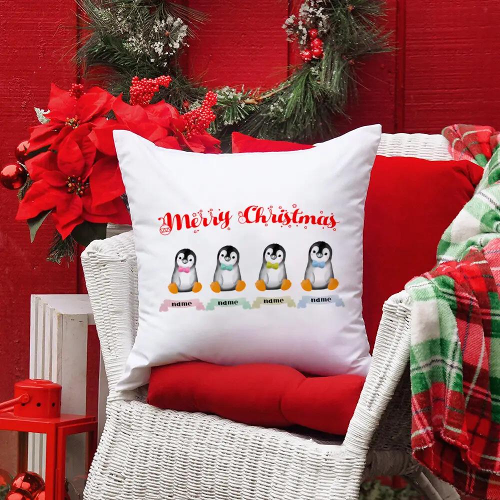 

Personalised Family Christmas Cushio Gingerbread Xmas Decoration Room Presents Family Christmas Cushion Xmas Decoration Gift m