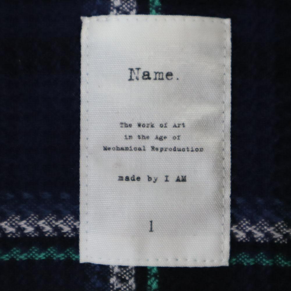 Name. made in Japan Long sleeve Check shirt 1 Navy Men's Used
