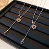 New Long Sunflower Tiger Eye Stone Pendant Necklace for Womens Accessories Sweater Chain Light Luxury Jewelry Gifts