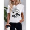 Graphic Print T-shirt, Short Sleeve Crew Neck Casual Top for Summer & Spring, Women's Clothing