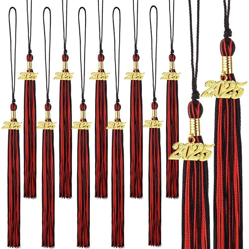 10Pcs Graduation Tassel with Date Mortarboard Tassel Fringe for Graduation Party Decorations Accesorios Graduation Hat Tassel