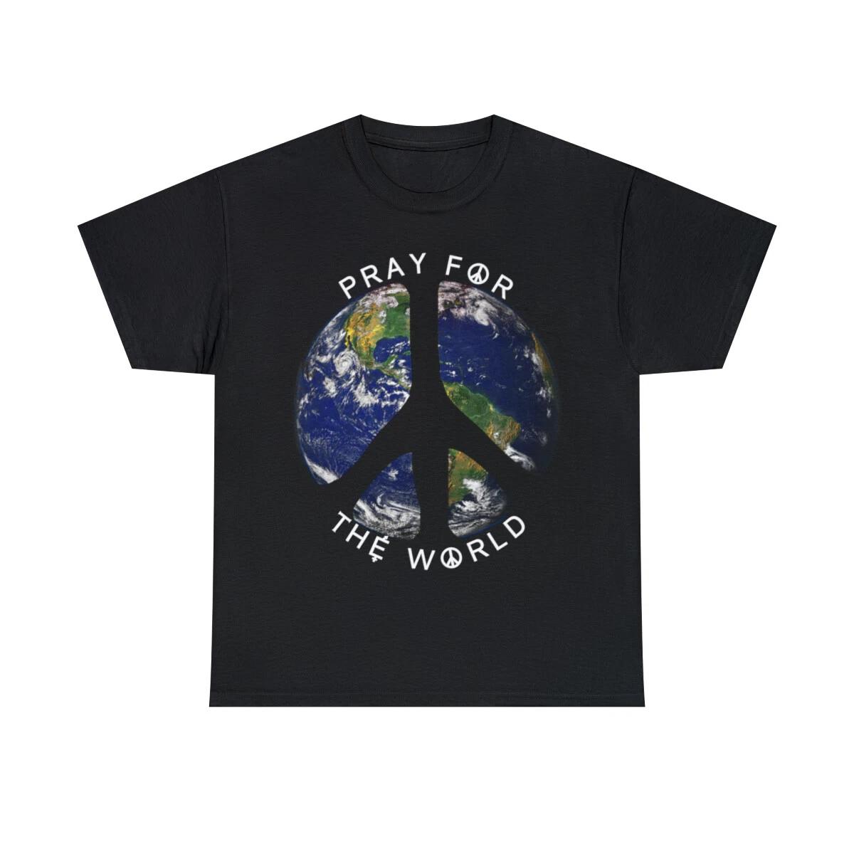 Pray For The World Graphic Tee Shirt, S-5XL S