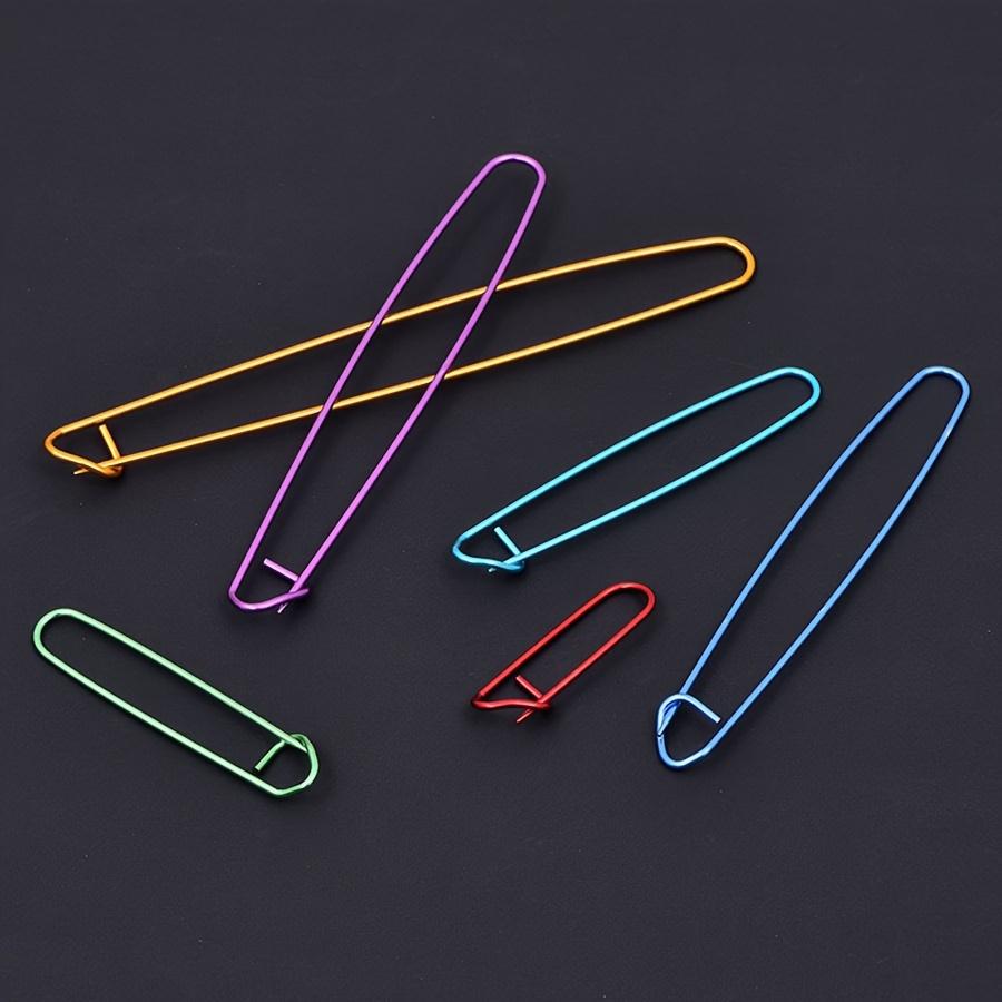 6-Piece Set of Mixed Color Super Large Safety Pins for Knitting & Crochet Notions - DIY Handmade Yarn Markers, Stitch Holders for Knitting Tool