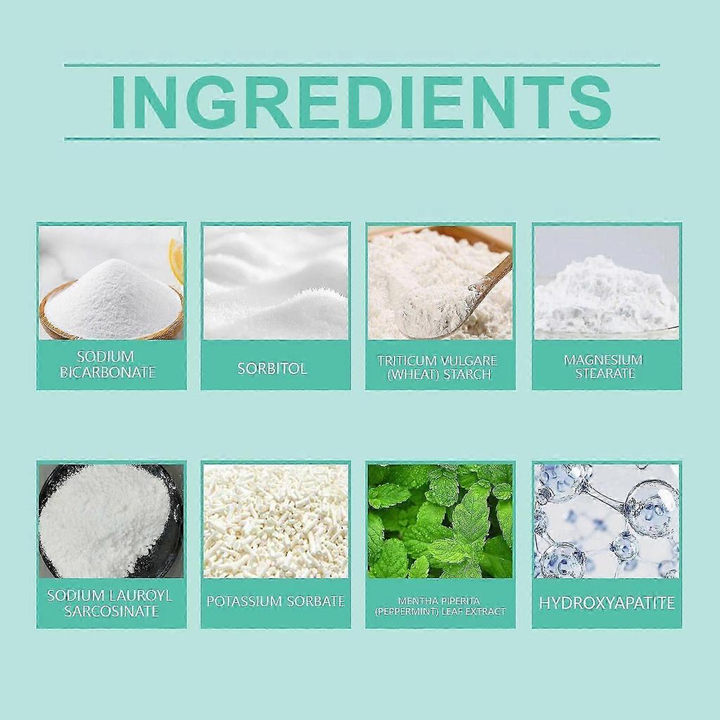 Mint Whitening Toothpaste Tablets - Fresh Breath Oral Deodorizer, Portable Chewable Toothpaste for Confident Smiles