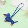 Mini Dachshund Leather Pendant - Cute Cartoon Backpack Charm, Keychain, Car Ornament, Lanyard