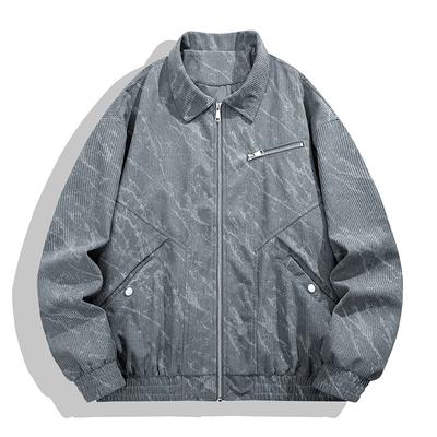 Spring and Autumn Jacket Men's Jacket Sports and Leisure Workwear Collar Jacket Versatile Top