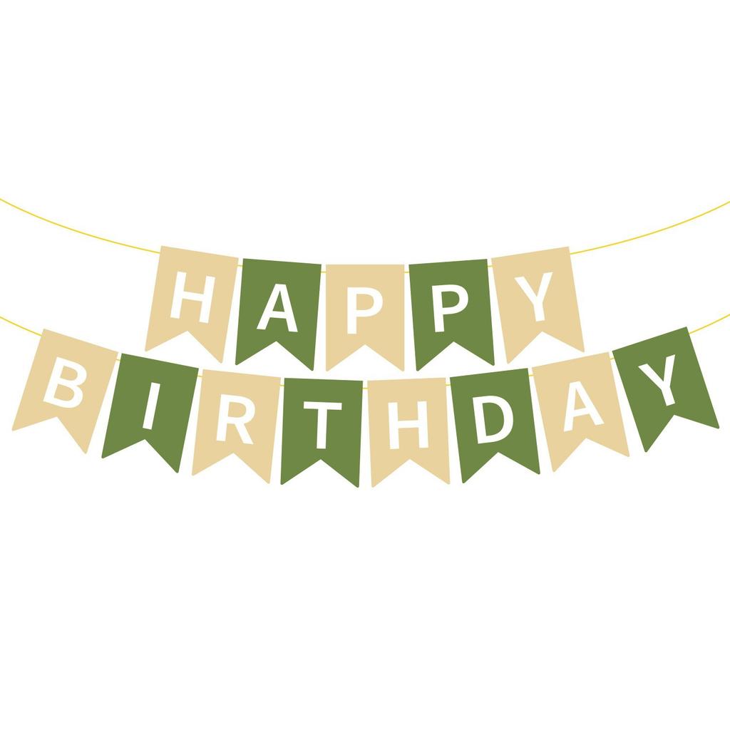 Grattis på födelsedagen Bronzing Svalstjärtsflagga Dekorativ Banner Festarrangemangstillbehör Grattis på födelsedagen Flagga