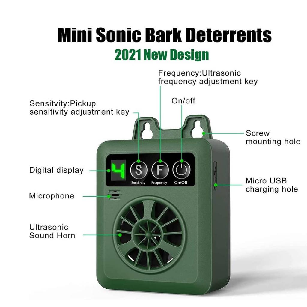 Cross-Border Ultrasonic Anti-Bark Dog Training Tool - Portable, Multifunctional, Noise-Reducing Pet Repellent.