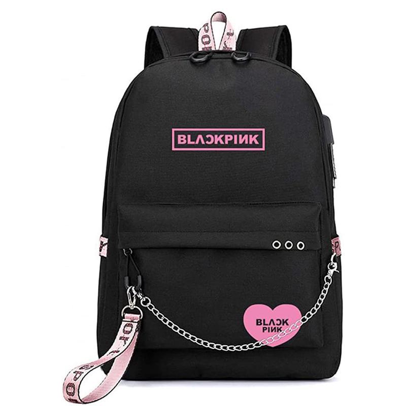 Рюкзак StrayKids, рюкзак с цепочкой, рюкзак с USB-подзарядкой, сумка для отдыха, дорожный рюкзак